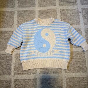Yin Yang Striped Blue and Cream Sweater